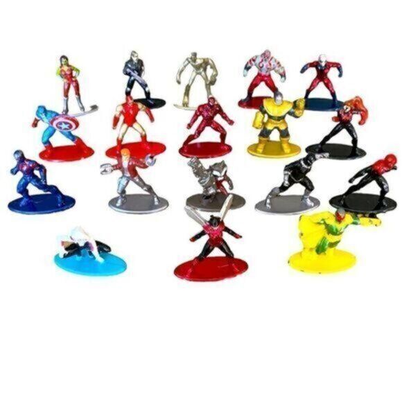 Lot of 18 Marvel Metal Die Cast Figures - Black Panther Iron Man Captain America - Picture 1 of 15